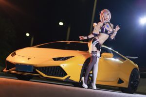 周叽是可爱兔兔cos玛修赛车作品图集-一七天佳