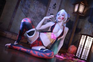 水淼Aqua鬼灭之刃上弦陆堕姬COS-一七天佳